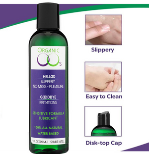 Organic OO's Water Based 100% All Natural Personal Lubricant 4.22 FL. OZ. / FREE SHIPPING