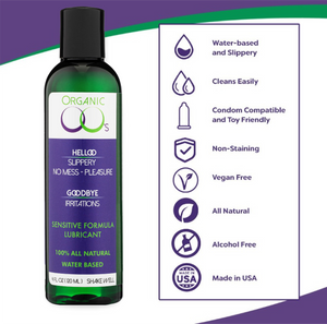 Organic OO's Water Based 100% All Natural Personal Lubricant 4.22 FL. OZ. / FREE SHIPPING