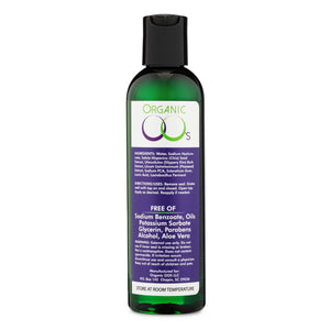 Organic OO's all natural water based personal lubricant bottle back label