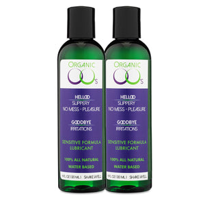 Organic OO's all natural water based personal lubricant, 2-pack