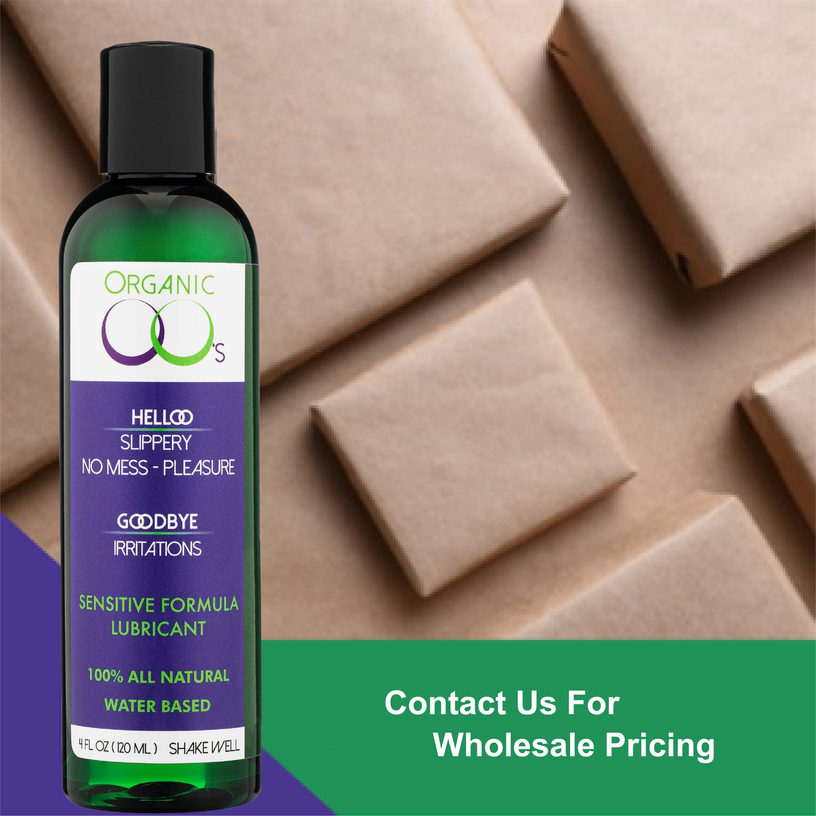 Organic OO's MQO 12-Pack Water Based 100% All Natural Lubricant 4.22 FL. OZ/ FREE SHIPPING Email For More Pricing